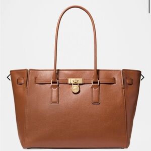 MICHAEL Michael Kors Hamilton Extra Large Brown Leather travel/laptop Tote. NWT
